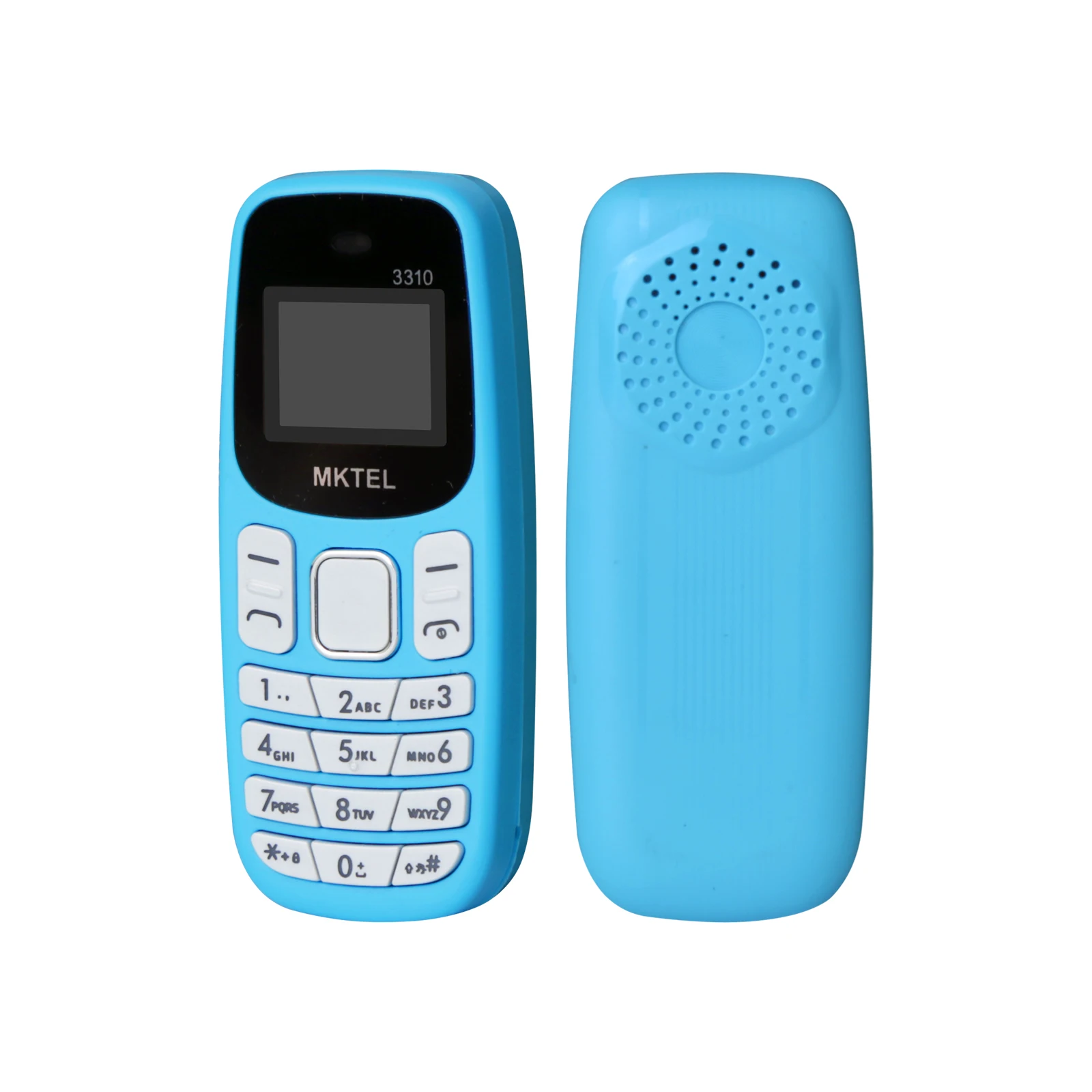 MKTEL 3310 Mini Feature Phone with Earhook Dual SIM Dual Standby MP3/MP4/FM Radio/Bluetooth/GPRS