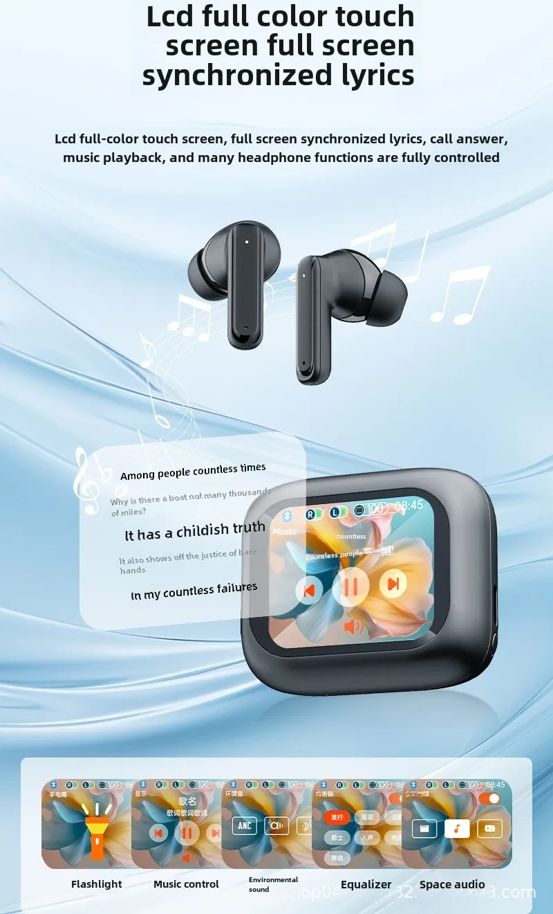 DAIDAN Y18 Pro TWS Earphones ANC Bluetooth 5.4 Earphones True Wireless earphones Sport stereo earphones Waterproof with micropho